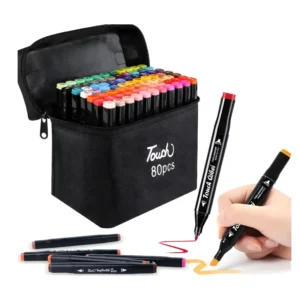 Set de 80 Plumones Doble Punta