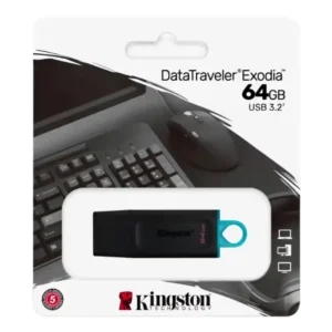 Memoria Kingston USB 64GB DTX 3.2 - Negra