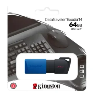 Memoria Kingston USB 64GB DTXM 3.2 - Azul/Negro