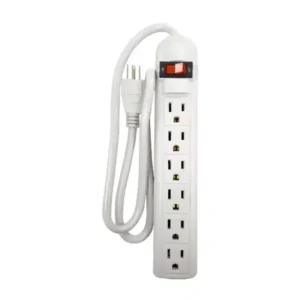 Regleta Multicontacto de 6 Entradas con Interruptor de Encendido