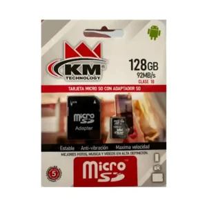 Memoria KM Micro SD 128GB Clase 10