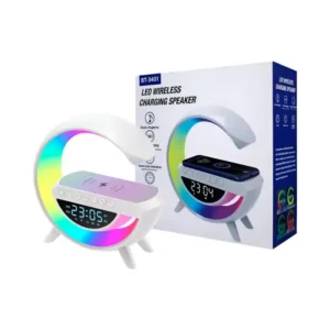 Bocina G + Base de Carga Inalámbrica 15W + Luz RGB + Reloj Digital