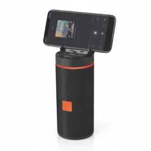 Bocina Bluetooth Cilíndrica con Soporte para Celular