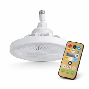 Ventilador de Techo con Luz LED 2 en 1 para Socket + Control Remoto