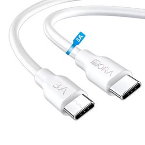 Cable Tipo C a C 1 Metro 3A Blanco