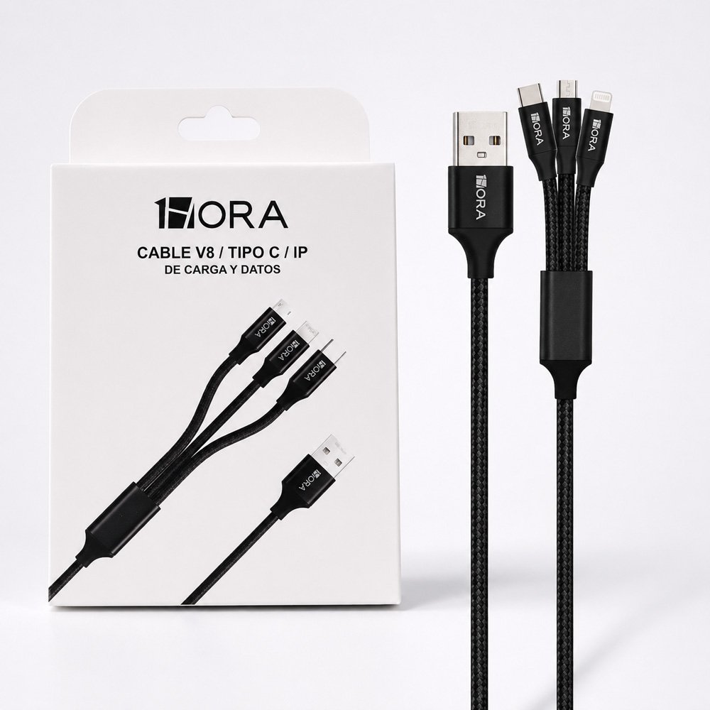 Cable 3 En 1 C/V8/IP