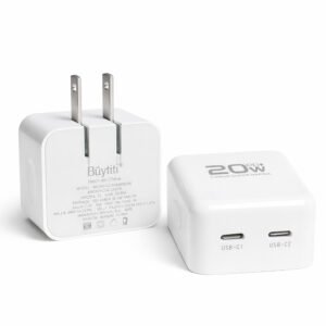 Cubo Cargador de 20W con Puerto Tipo C Dual