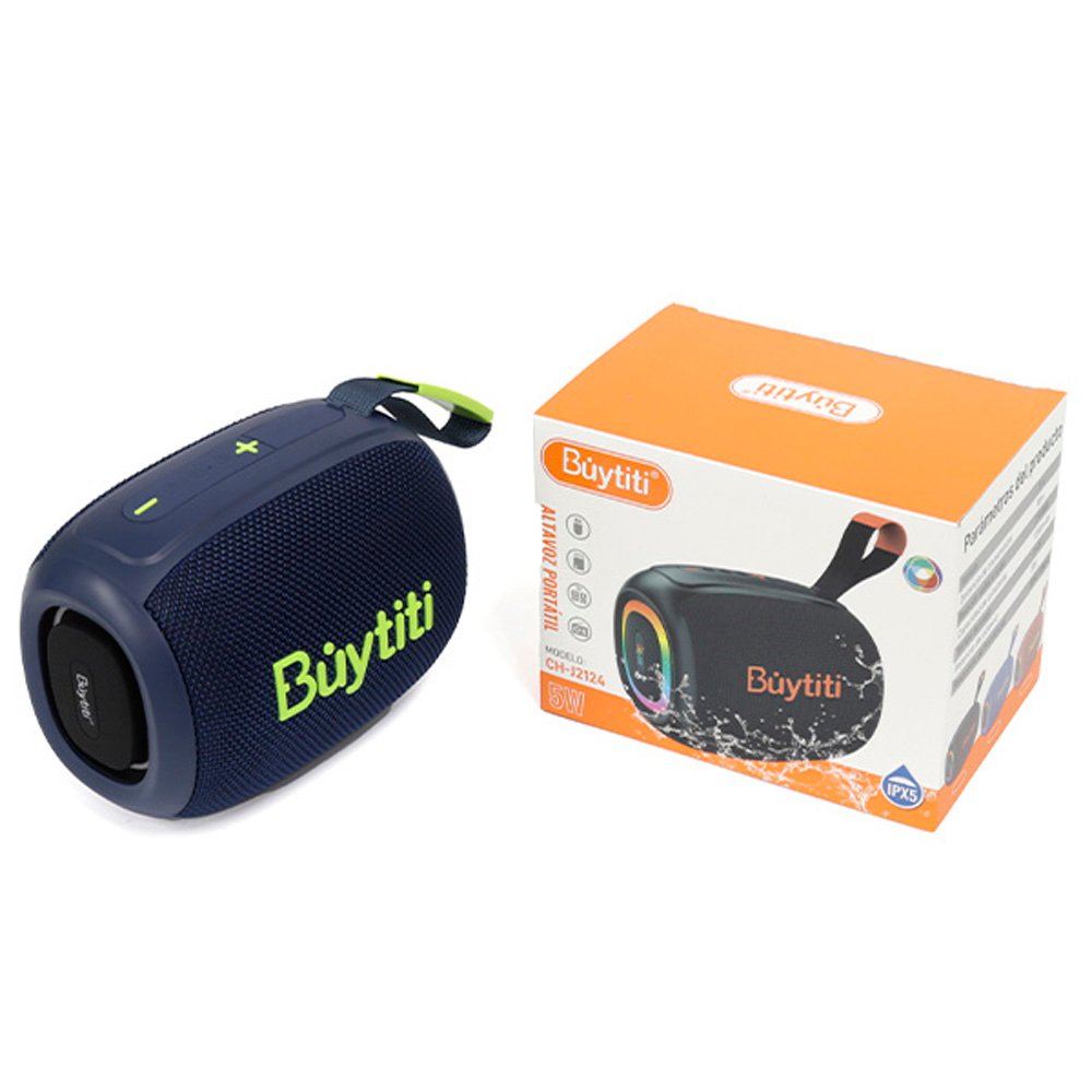 Bocina Bluetooth TWS, Resistente a Salpicaduras y Luz LED
