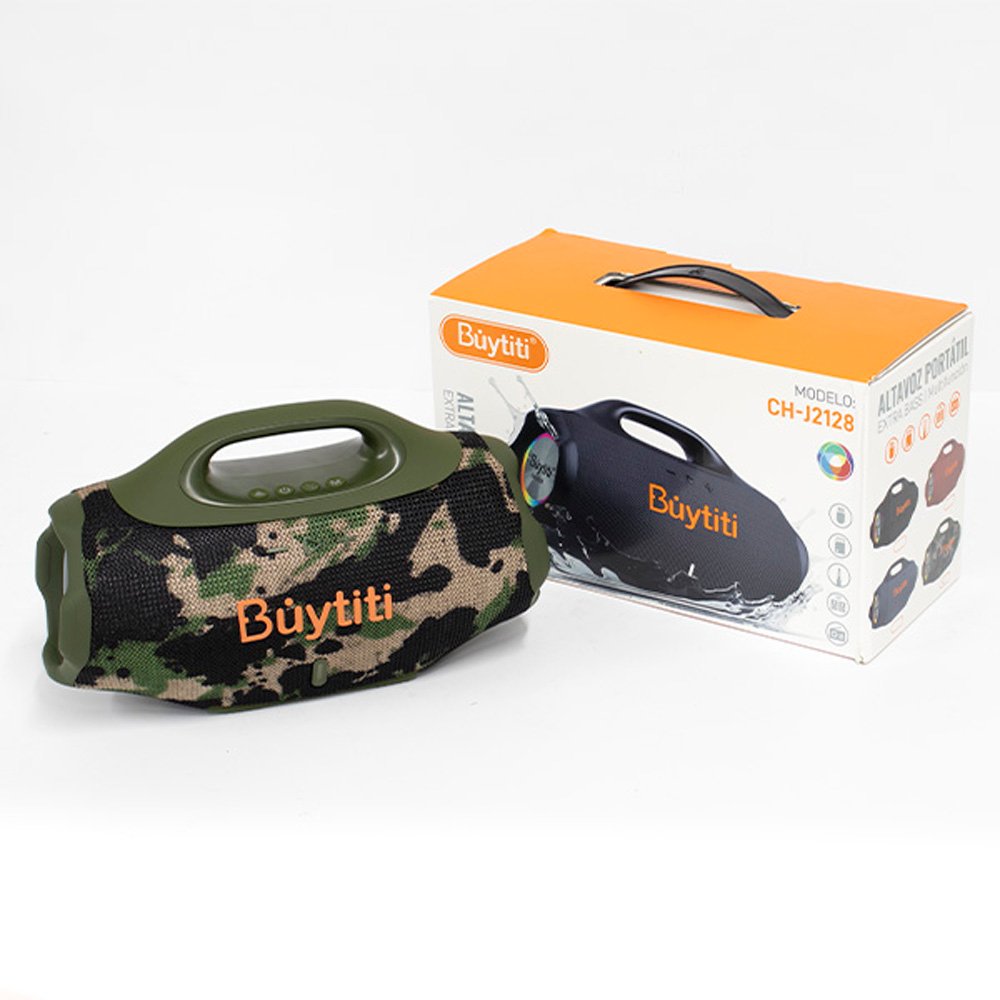 Bocina Bluetooth TWS, Resistente a Salpicaduras y Luz LED