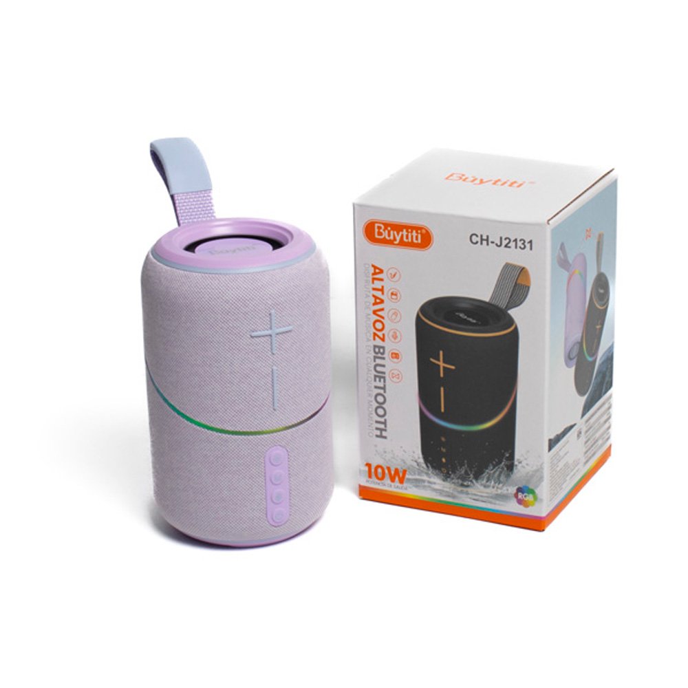 Bocina Bluetooth TWS, Resistente a Salpicaduras y Luz RGB