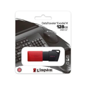 Memoria Kingston Usb 128gb DTXM 3.2 Negro-Rojo