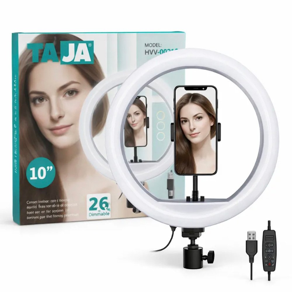 Aro de Luz Blanca de 10 Pulgadas TAJA