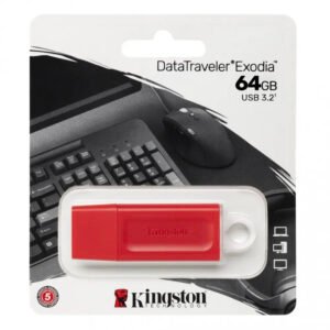 Memoria Kingston Usb 64gb DTX Exodia 3.2 Rojo