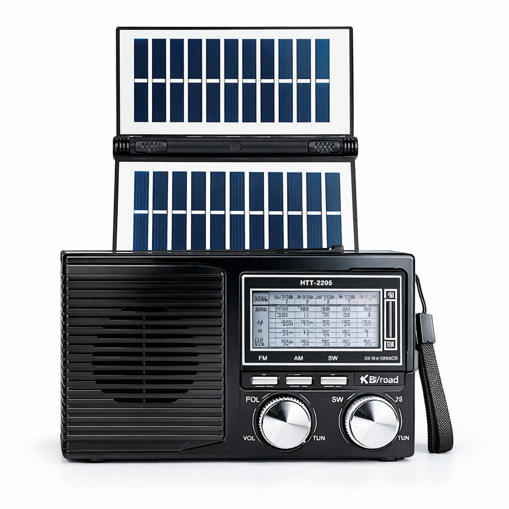 Bocina Radio FM/AM Bluetooth con Doble Panel Solar