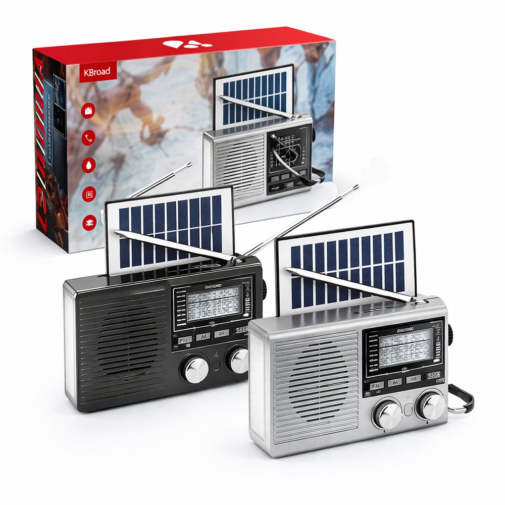 Bocina Bluetooth con Panel Solar y Linterna Radio FM/AM