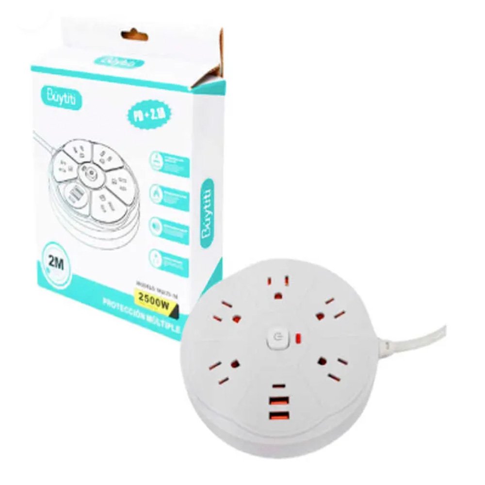 Multi Contacto 5 enchufes, conexión USB, Conexión Tipo C