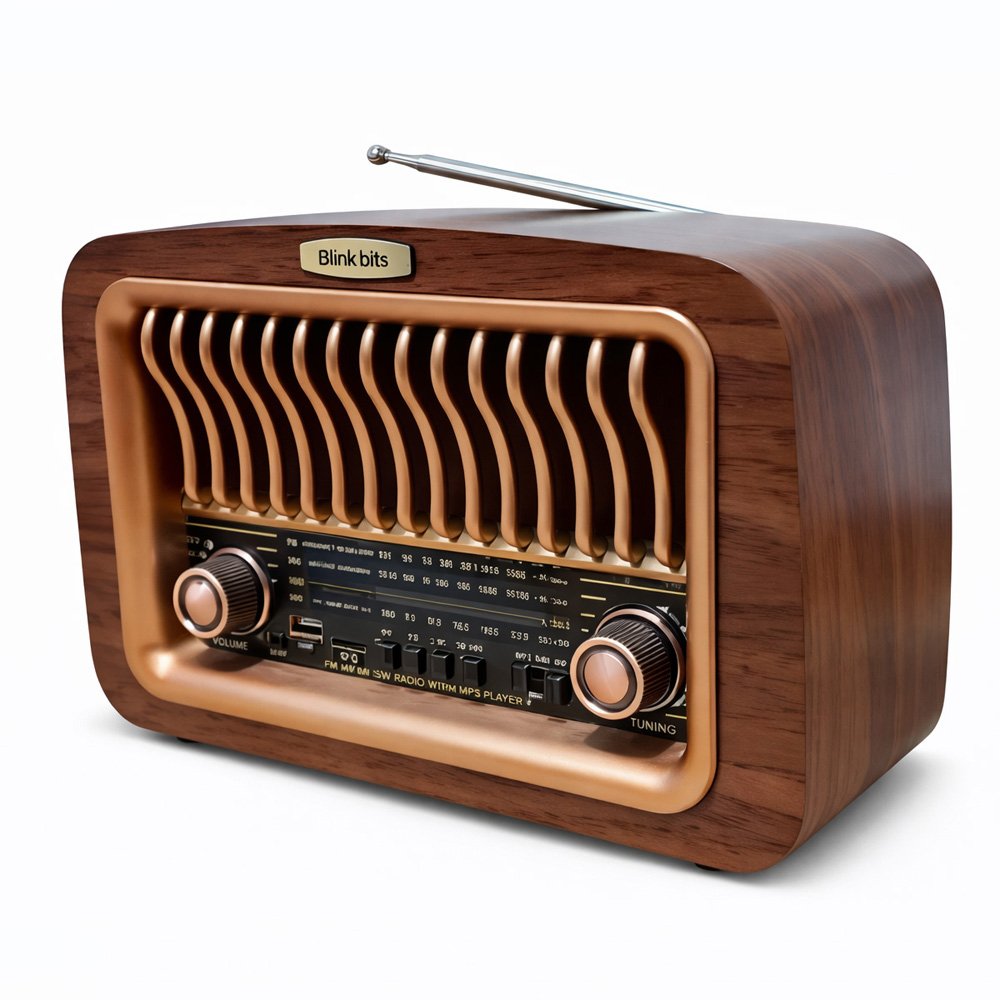 Bocina Bluetooth Vintage Radio FM 5w 3"