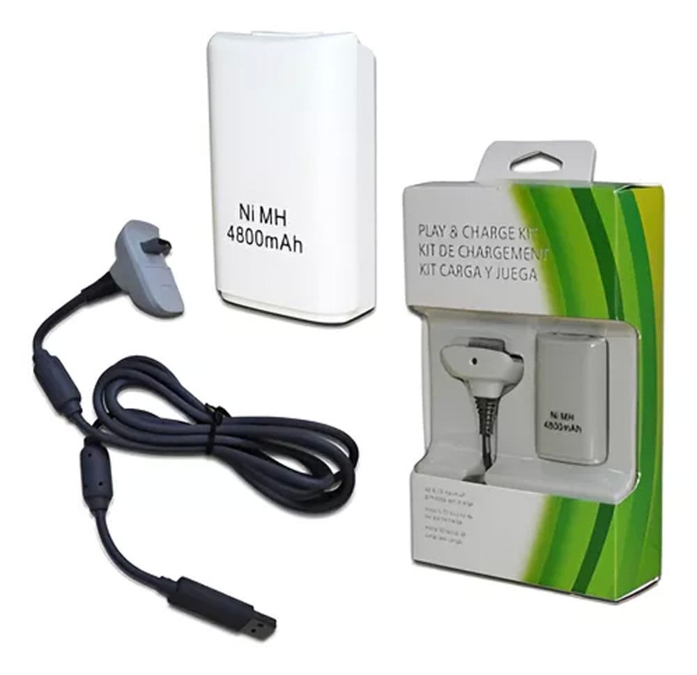 Kit Carga Y Juega Compatible Con Xbox 360
