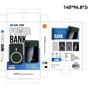 Batería Portátil 5000 mAh Carga Rápida 22.5W Pantalla Digital