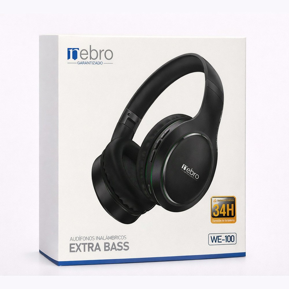 Audífonos de Diadema Bluetooth 34H Ultra Deep Bass