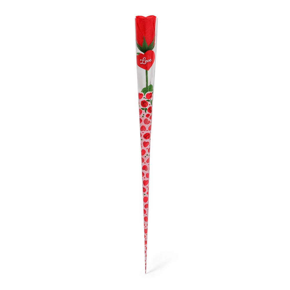 Rosa Eterna con Detalle de Oso Corazón