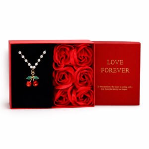 Cajita de Regalo con Pulsera y Rosas