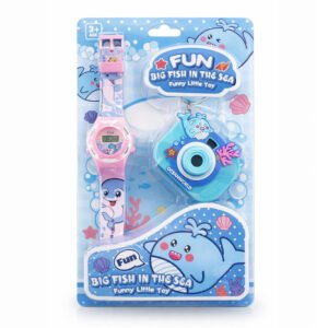 Reloj infantil + llavero diseño camara